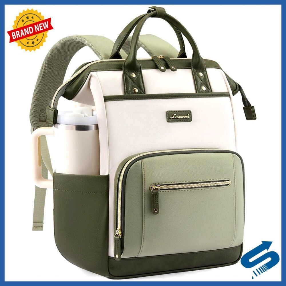 Professional Laptop Backpack with Tumbler Holder Travel Work College Bag